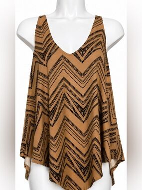 Hot Ginger Brown and Black Women's Top (393)